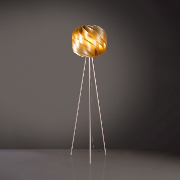 Piantana Moderna 3 Piedi Globe Polilux ® New Gold E Metallo 1 Luce E27