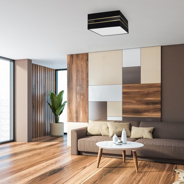 Plafoniera ULTIMO 2xE27/60W/230V nera