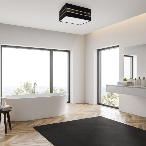 Plafoniera ULTIMO 2xE27/60W/230V nera