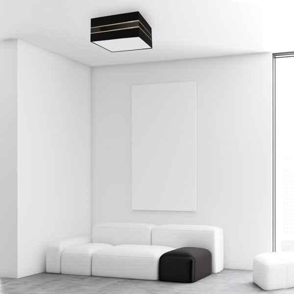 Plafoniera ULTIMO 2xE27/60W/230V nera