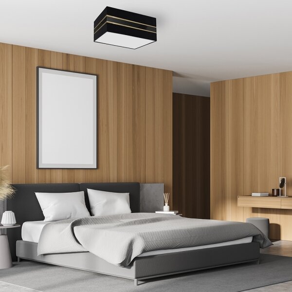 Plafoniera ULTIMO 2xE27/60W/230V nera