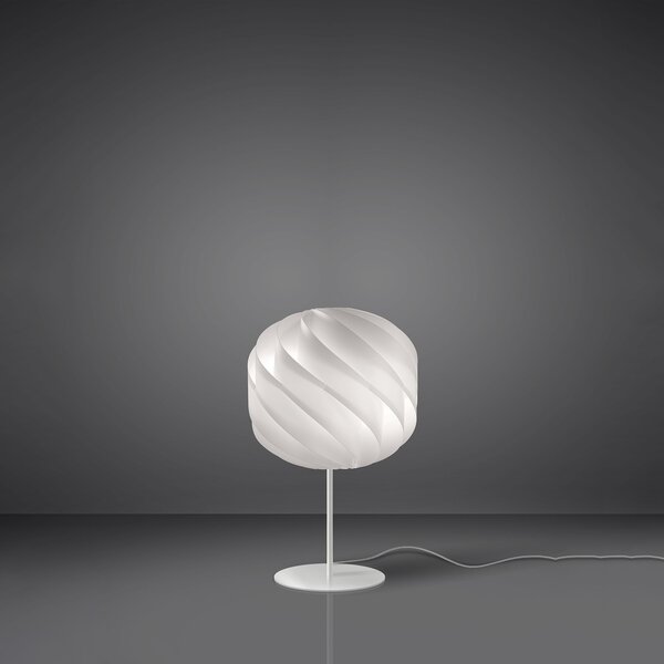 Lampada Da Scrivania-Ufficio Moderna Globe Polilux ® Bianco E Metallo 1 Luce E27