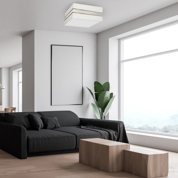 Plafoniera ULTIMO 2xE27/60W/230V bianca
