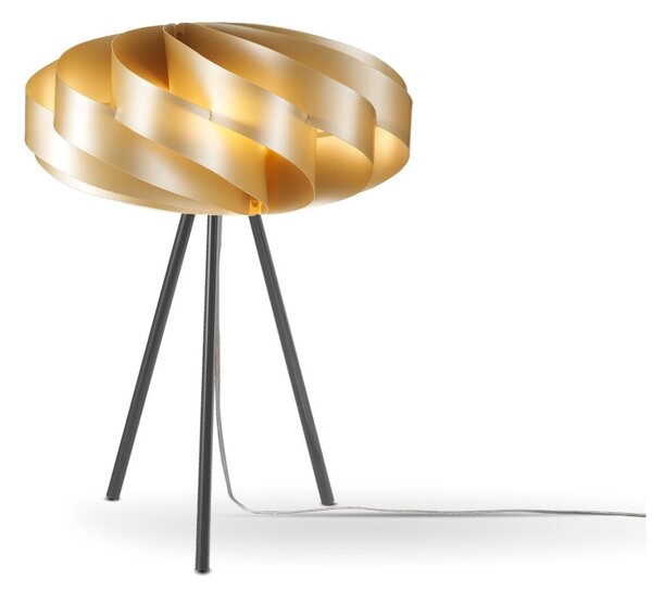 Lampada Da Scrivania Moderna Flat Polilux ® New Gold E Metallo 1 Luce E27