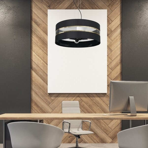 Lampadario su filo ULTIMO 3xE27/60W/230V nero