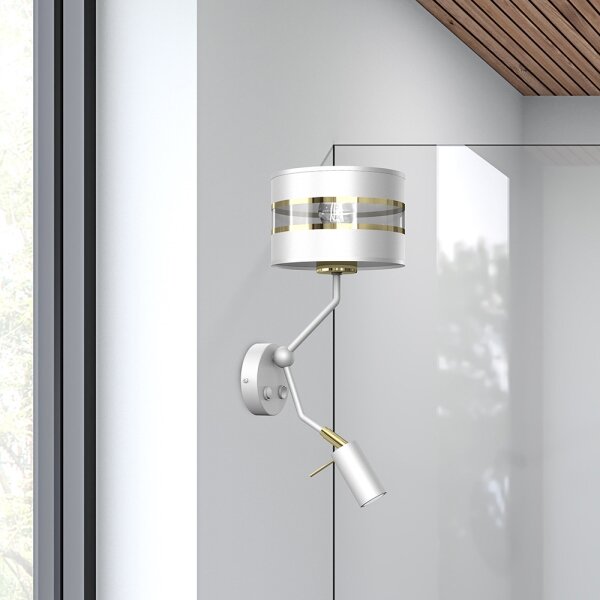 Lampada da parete ULTIMO 1xE27/40W/230V + 1xGU10/MR11/7W bianco