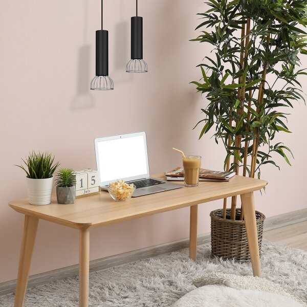 Lampadario su corda DANTE 1xGU10/25W/230V nero/cromato lucido