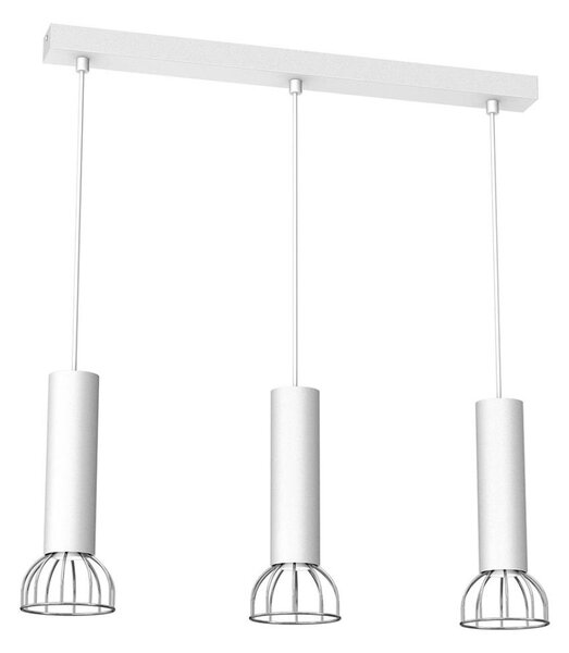 Lampadario su corda DANTE 3xGU10/25W/230V bianco/cromo lucido
