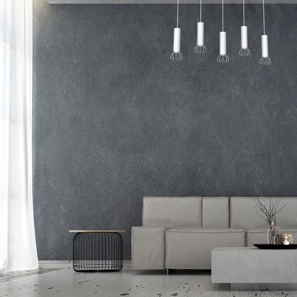 Lampadario su filo DANTE 5xGU10/25W/230V bianco/cromo luminoso