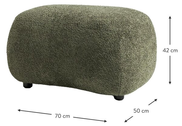 Pouf in teddy-bouclé Alba