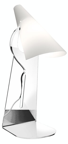 Lampada Da Scrivania Moderna Calle Polilux ® Trasparente E Metallo 1 Luce E14