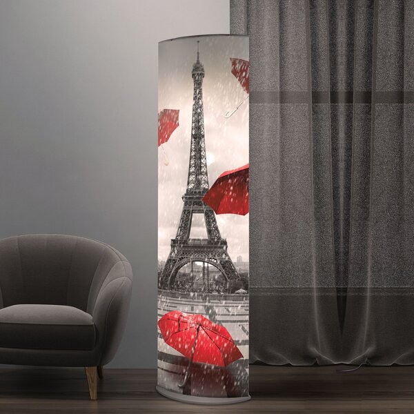 Piantana Moderna Litos Polilux ® Grafica Paris 1 Luce Led 18W 3000K