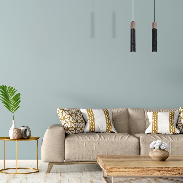Lampadario su corda SOLO 1xGU10/MR11/40W/230V nero
