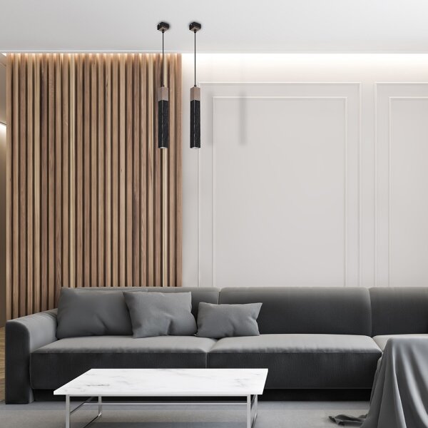 Lampadario su corda SOLO 1xGU10/MR11/40W/230V nero