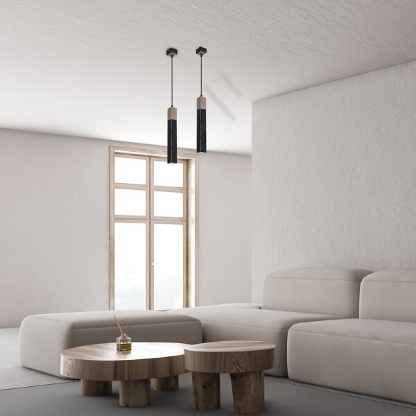 Lampadario su corda SOLO 1xGU10/MR11/40W/230V nero