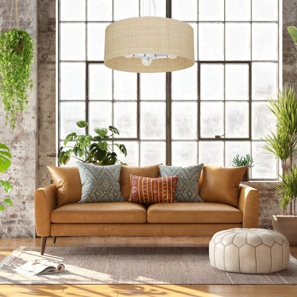 Lampadario su corda MARSHALL 3xE27/60W/230V