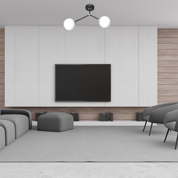 Lampadario a plafone JOY 2xE14/40W/230V nero/cromato lucido