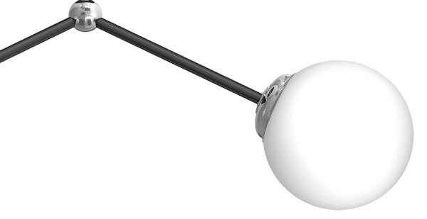 Lampadario a plafone JOY 2xE14/40W/230V nero/cromato lucido