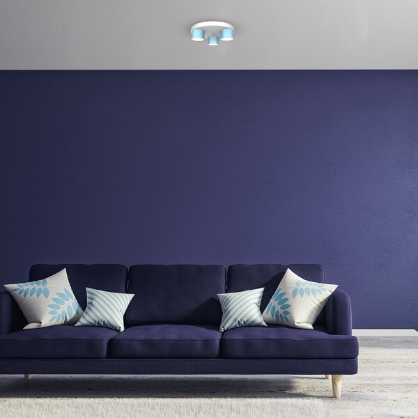 Plafoniera DIXIE 3xGX53/11W/230V blu