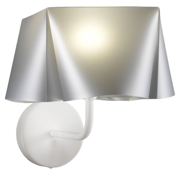 Applique Moderna Wanda Polilux ® Argento E Metallo 1 Luce E14