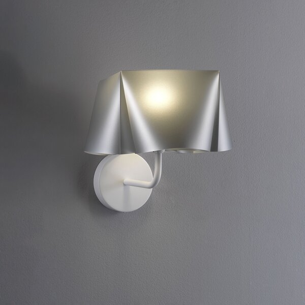 Applique Moderna Wanda Polilux ® Argento E Metallo 1 Luce E14
