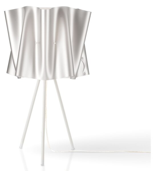 Lampada Da Scrivania Moderna 3 Piedi Folio Polilux ® Argento Metallo 1 Luce E27