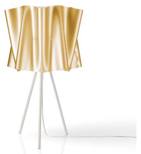 Lampada Da Scrivania Moderna 3 Piedi Folio Polilux ® New Gold Metallo 1 Luce E27