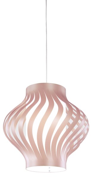 Sospensione Moderna Larga Helios Polilux ® Pink Metal 1 Luce E27