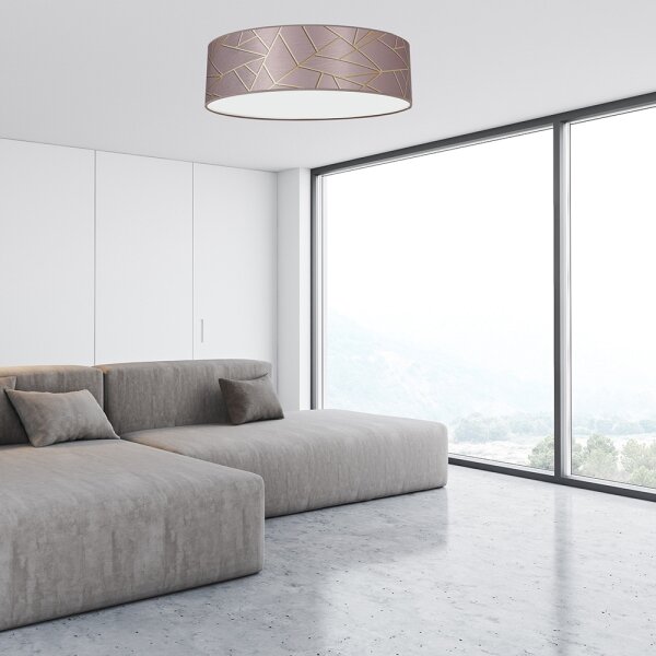 Plafoniera ZIGGY 3xE27/60W/230V rosa/oro