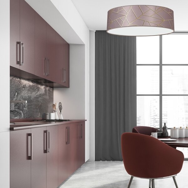 Plafoniera ZIGGY 3xE27/60W/230V rosa/oro