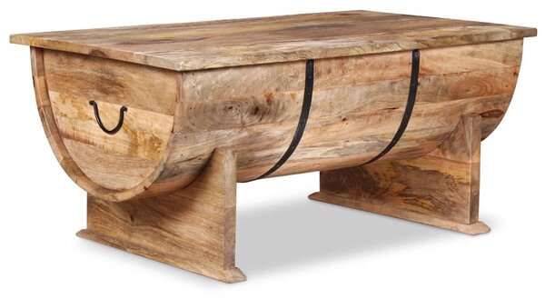 Tavolino da Salotto in Legno Massello di Mango 88x50x40 cm