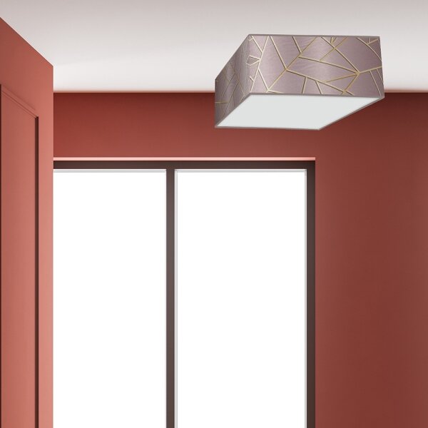 Plafoniera ZIGGY 3xE27/60W/230V rosa/oro