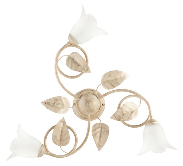 Plafoniera Arte Povera Limone 3 Luci Avorio e Bianco LuceArt Classic