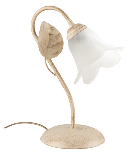 Lampada da Tavolo Limone 1 Luce Avorio e Bianco LuceArt Classic