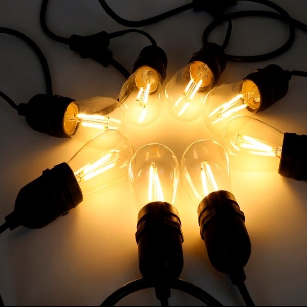 Da esterno catena decorativa GHIRLANDA 10xE27/15W/230V 10m IP44