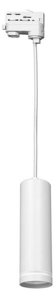 Lampadario su corda per sistema a binario trifase PIPE 1xGU10/25W/230V bianco
