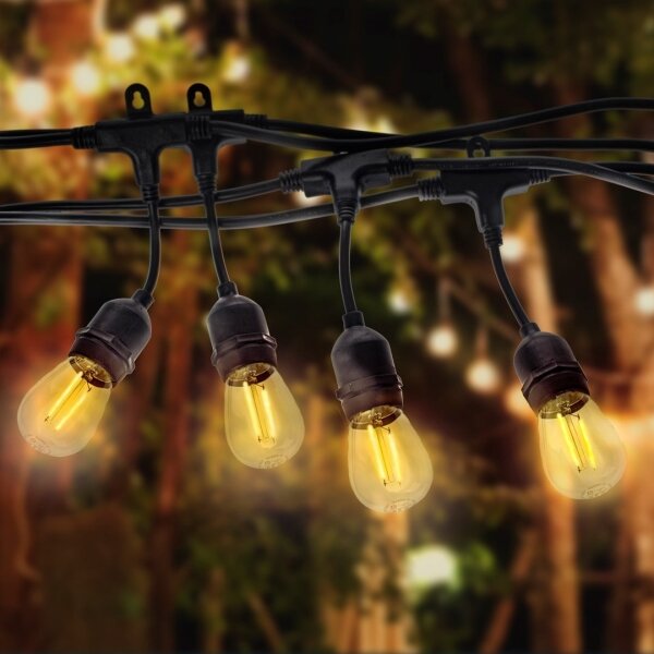 Da esterno catena decorativa GHIRLANDA 10xE27/15W/230V 10m IP44