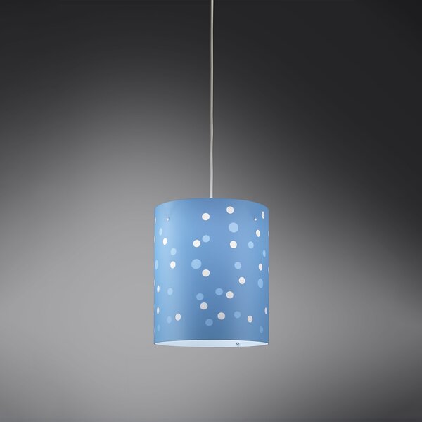 Sospensione Moderna Pois Polilux ® Blu Pastello 1 Luce E27 D27Cm