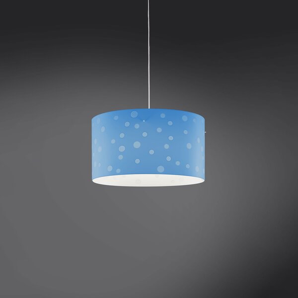 Sospensione Moderna Pois Polilux ® Blu Pastello 1 Luce E27 D40Cm