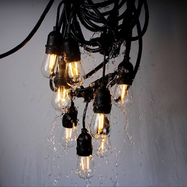 Da esterno catena decorativa GHIRLANDA 10xE27/15W/230V 10m IP44