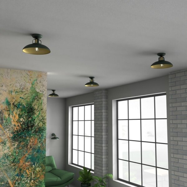 Lampadario a plafone FELIX 1xE27/60W/230V verde