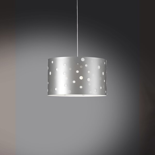 Sospensione Moderna Pois Polilux ® Argento 1 Luce E27 D40Cm