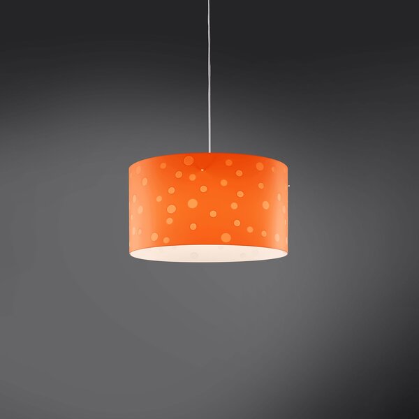 Sospensione Moderna Pois Polilux ® Arancione 1 Luce E27 D40Cm