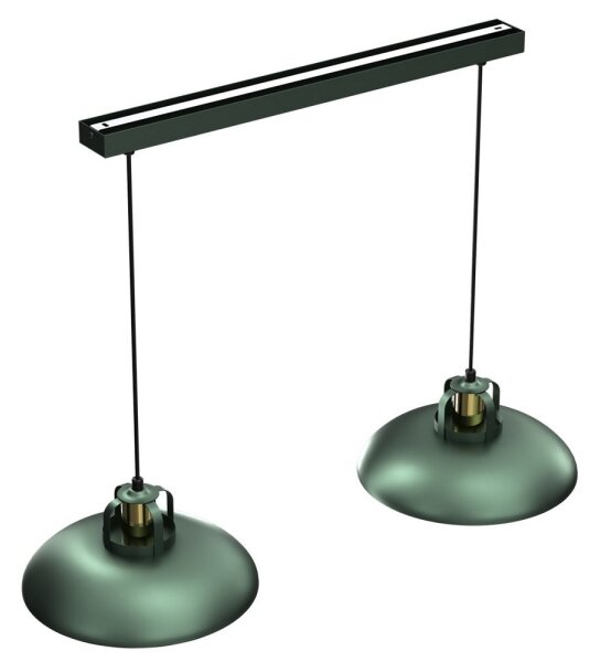 Lampadario su filo FELIX 2xE27/60W/230V verde