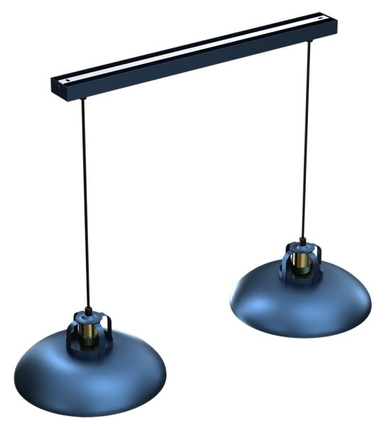 Lampadario su corda FELIX 2xE27/60W/230V blu