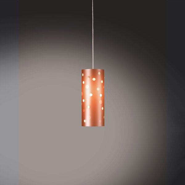 Sospensione Moderna Pois Polilux ® Rame Materie Plastiche Bianco 1 Luce E27