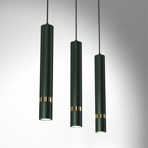 Brilagi - Lampadario a sospensione con filo POKER 3xGU10/25W/230V verde