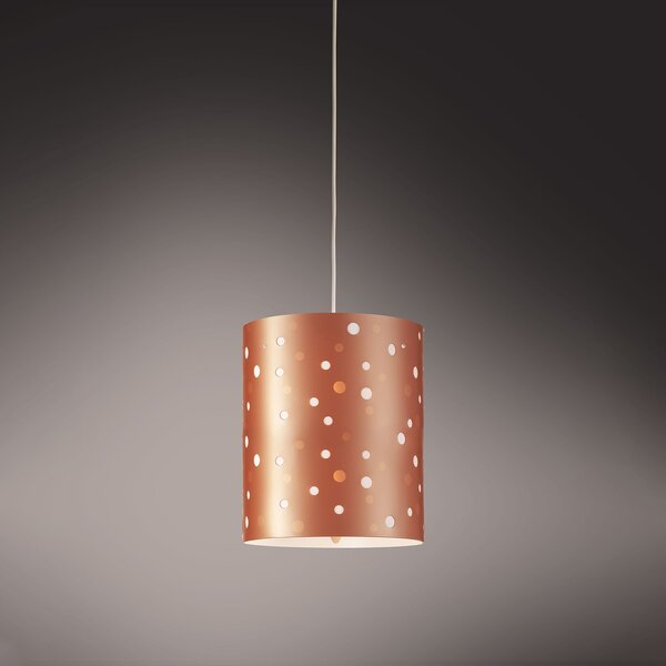 Sospensione Moderna Pois Polilux ® Rame 1 Luce E27 D27Cm