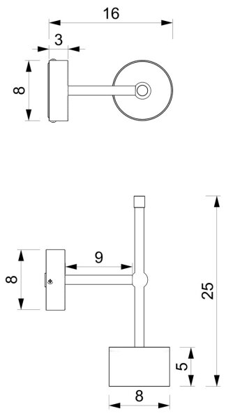 Lampada da parete ARENA 1xGX53/11W/230V bianco/oro