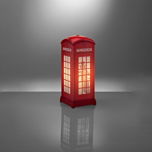 Lampada Da Scrivania-Ufficio Moderna Red Phone Box Polilux ® Rosso 1 Luce E14